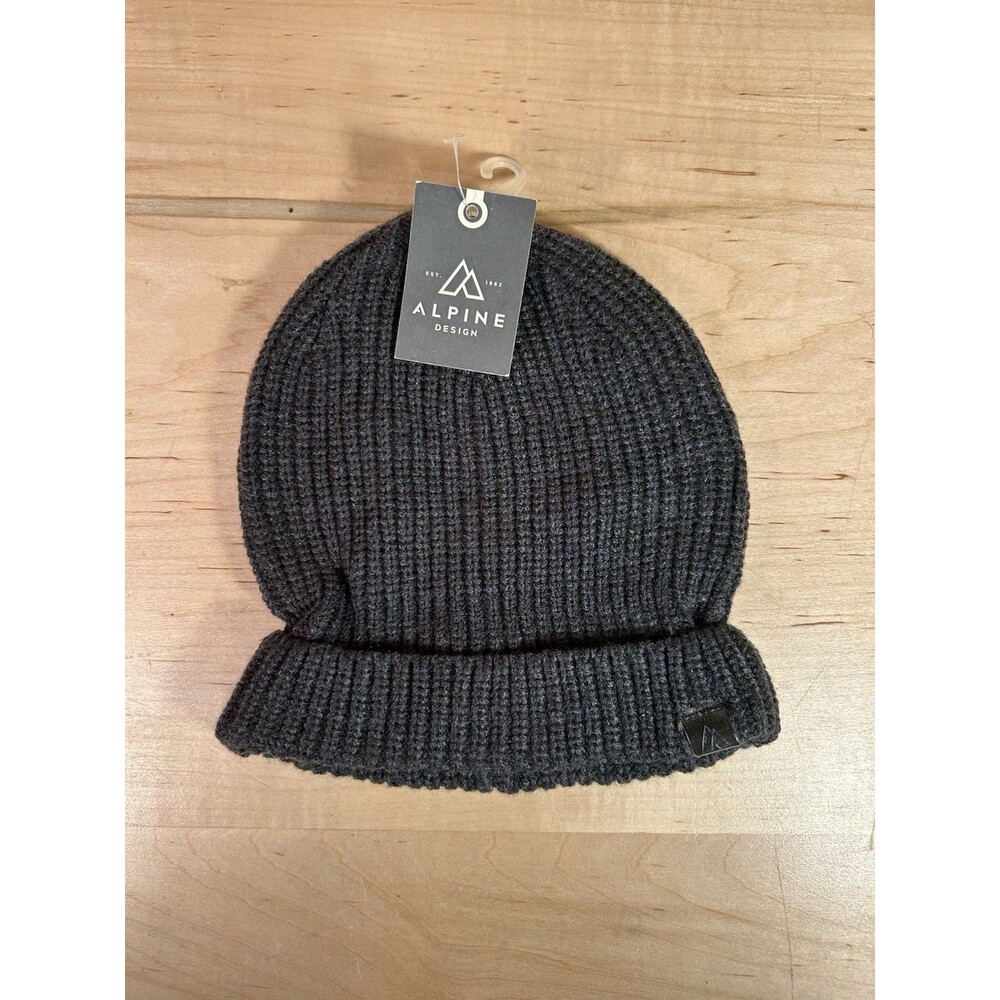 Alpine Design Youth Cuff Beanie Hat Dark Gray Winter Ski Snow OSFA NWT